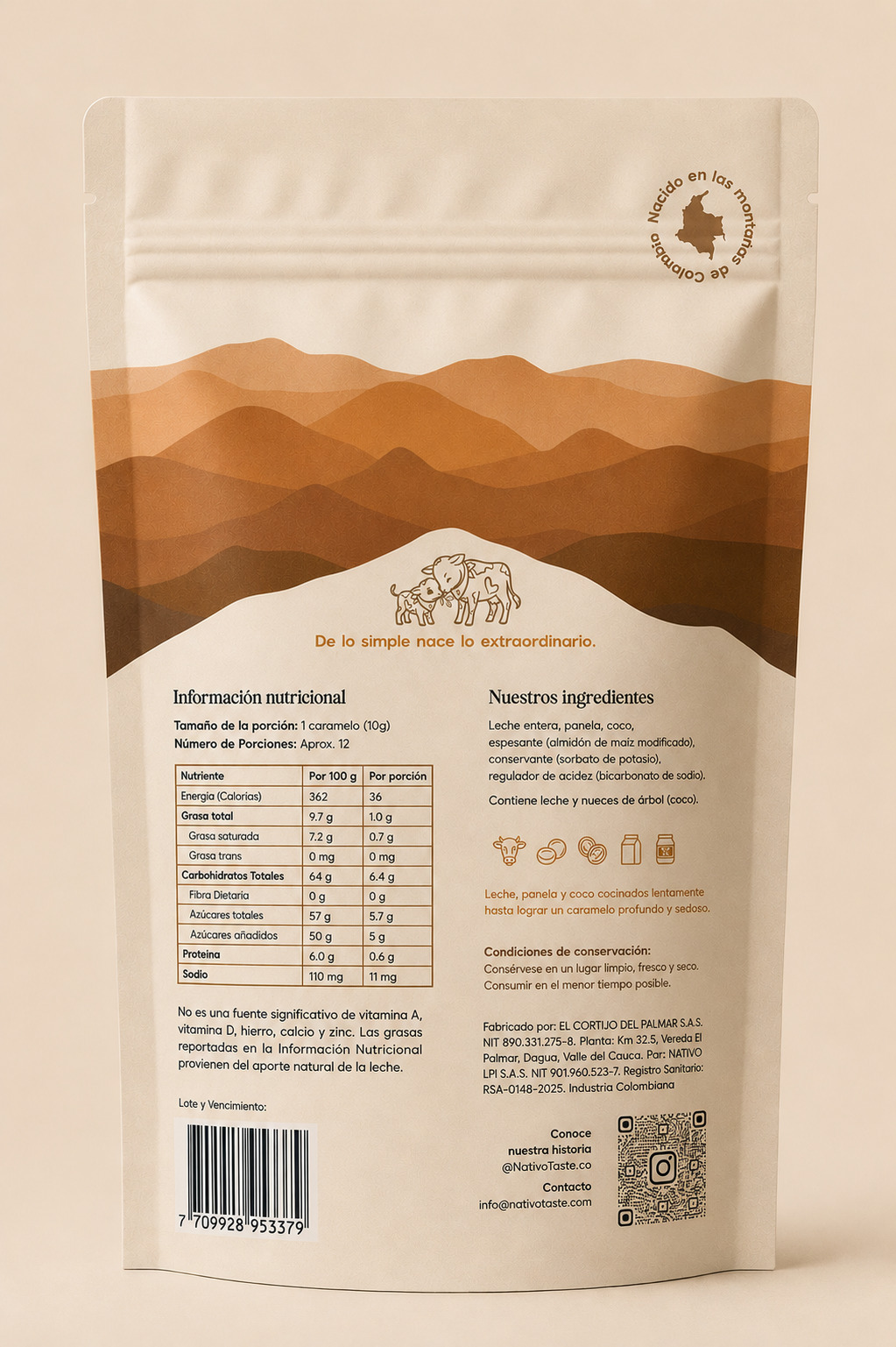 Coconut & Panela Fudge 120 gr - Image 2